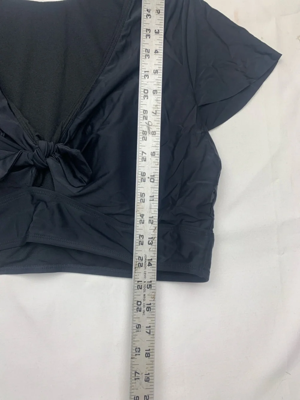 Torrid size 2 swim top bathing suit Tie-Front Black Crop Top women's beach 2x